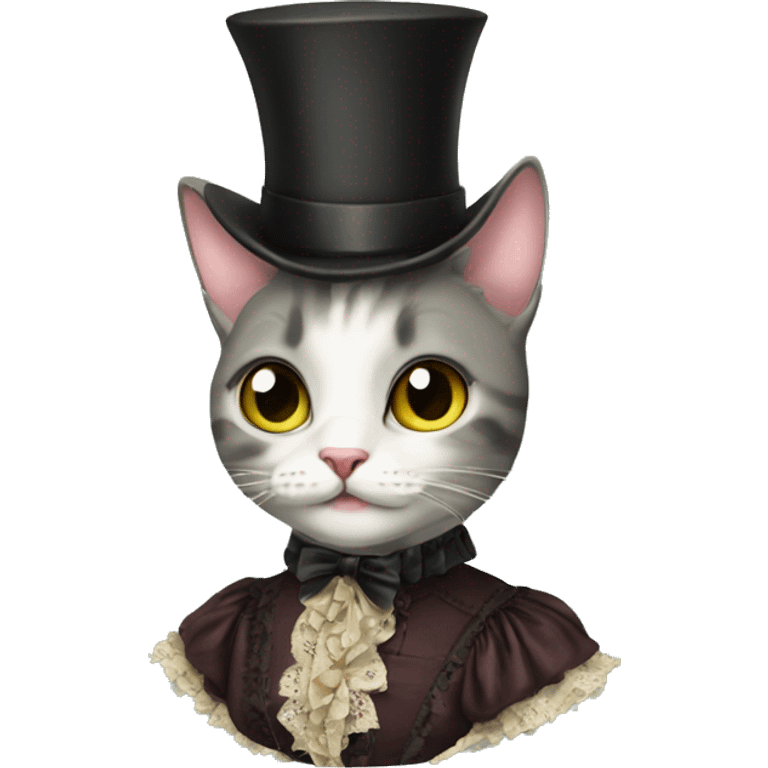 Cat wearing a Victorian dress  emoji