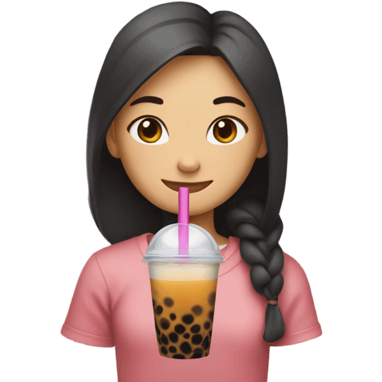 girl drinking boba emoji