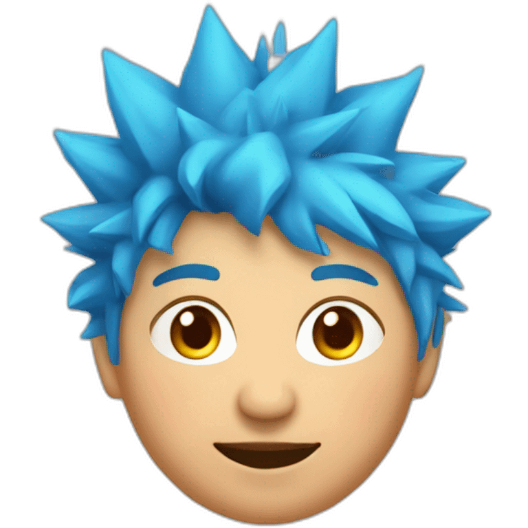 Older fat lesbian Chilean very short spiky bright blue hair emoji