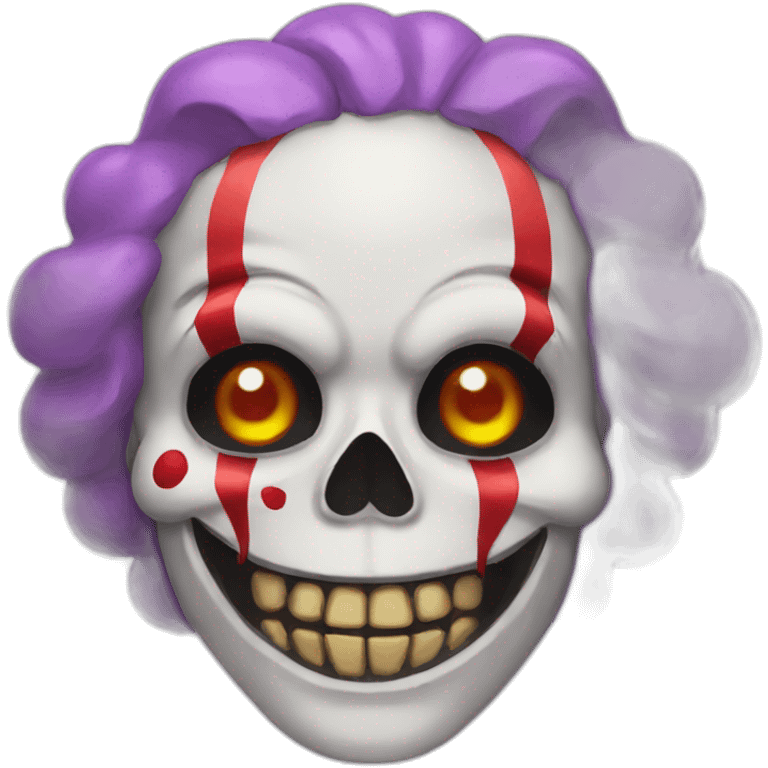 Skull with clown makeup emoji