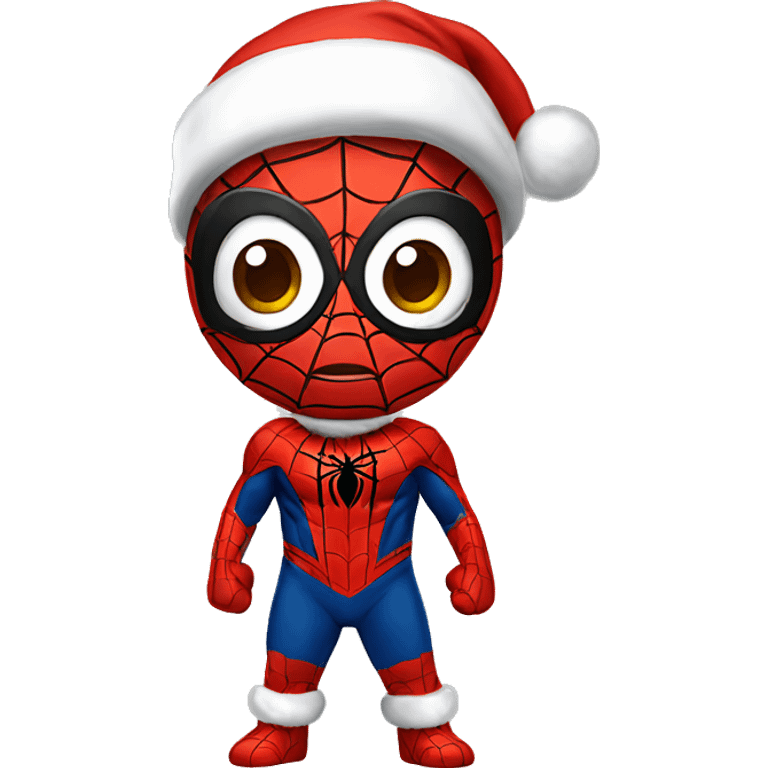 Spider-Man in a Santa outfit emoji