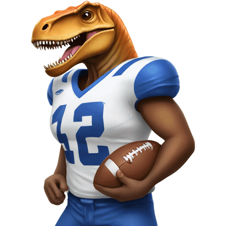 t rex wearing a football shirt emoji