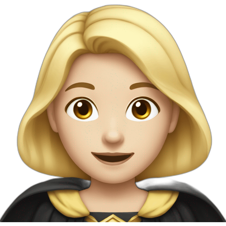 Happy-White-skin-girl—face-with-black-cape-costume emoji