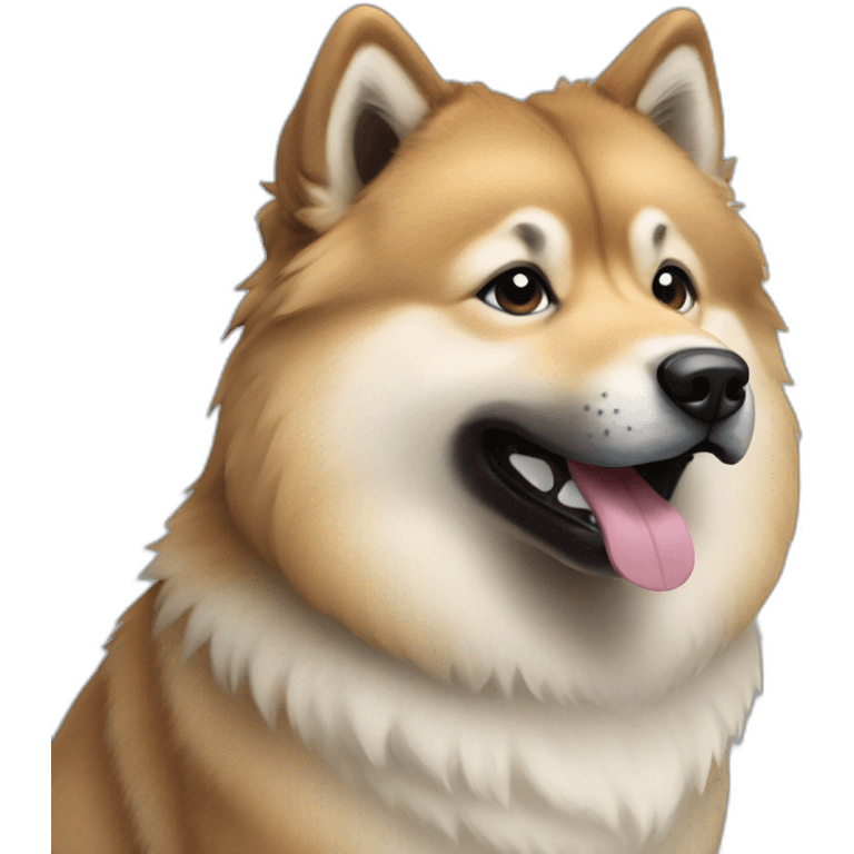 Eurasier dog blue tongue emoji