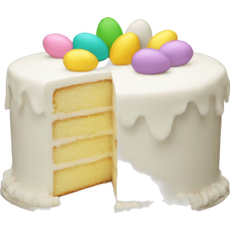 Easter white cake emoji