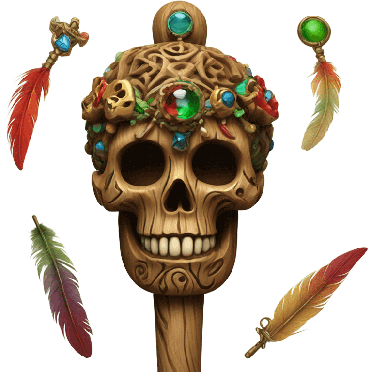 Voodoo magic staff emoji