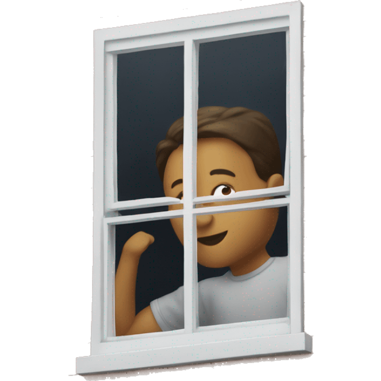 My friend stuck in a window  emoji