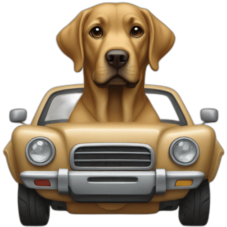 Labrador on the drive à motors  emoji