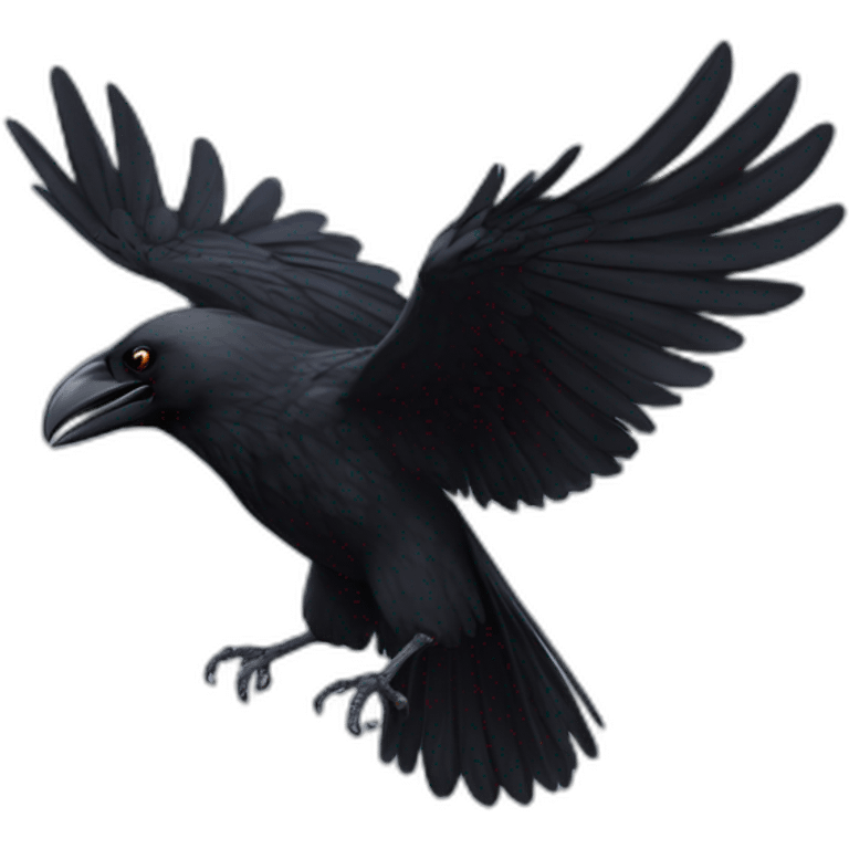 black raven wings emoji