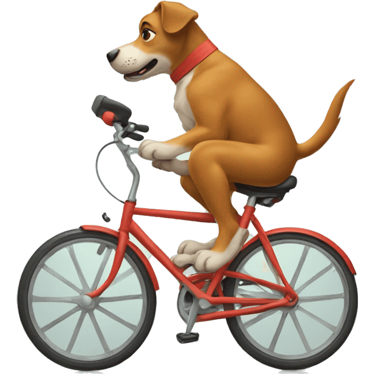 Dog riding bicycle emoji