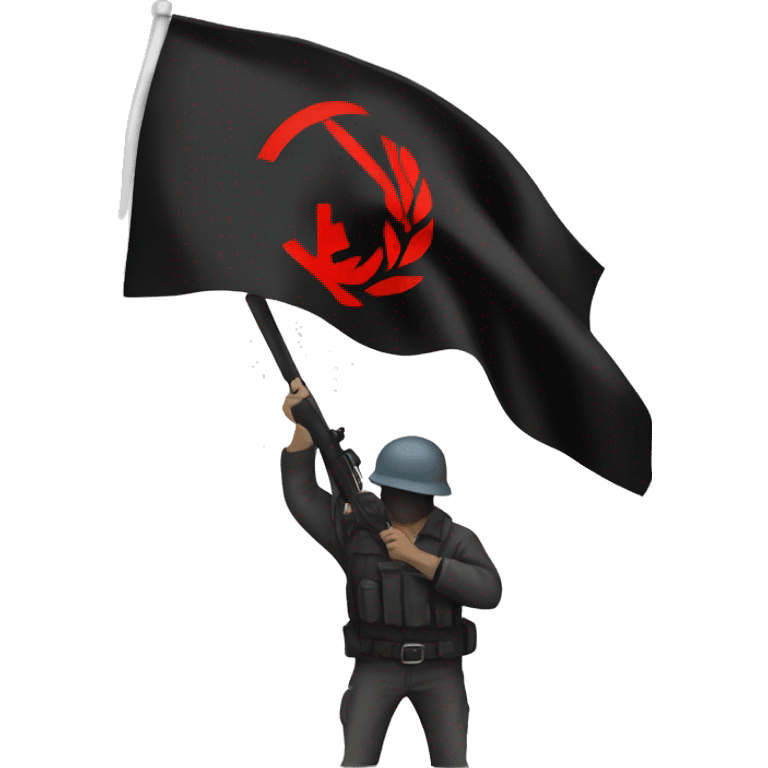 Un drapeau antifasciste  emoji