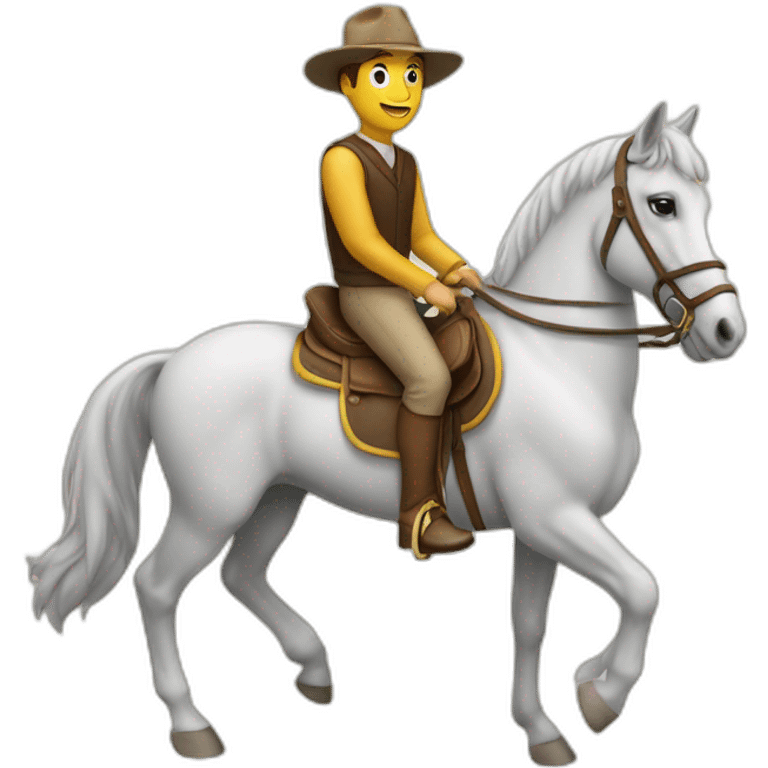 Humain sur cheval emoji