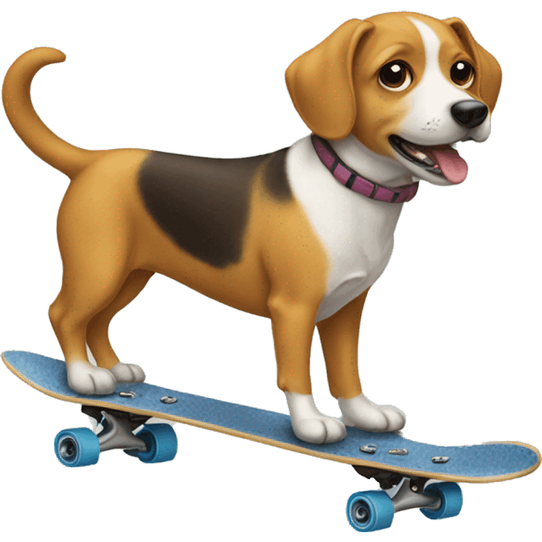 A dog with a skate emoji