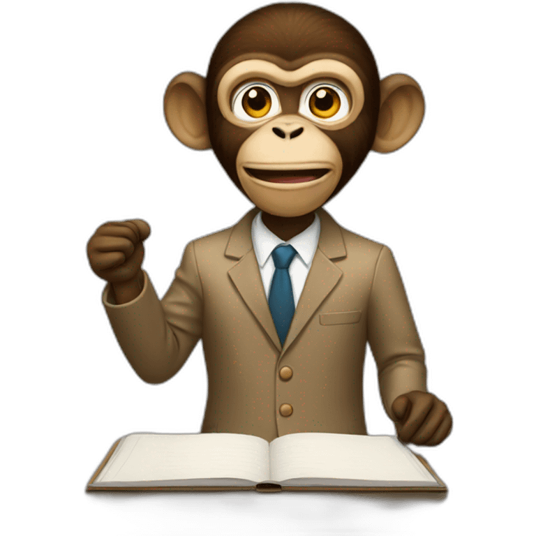 monkey giving speech emoji