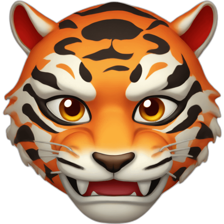 fire tiger Japanese mask emoji