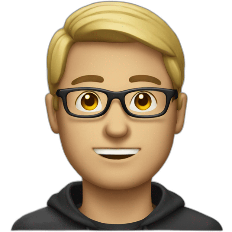 hacker man with black glasses emoji