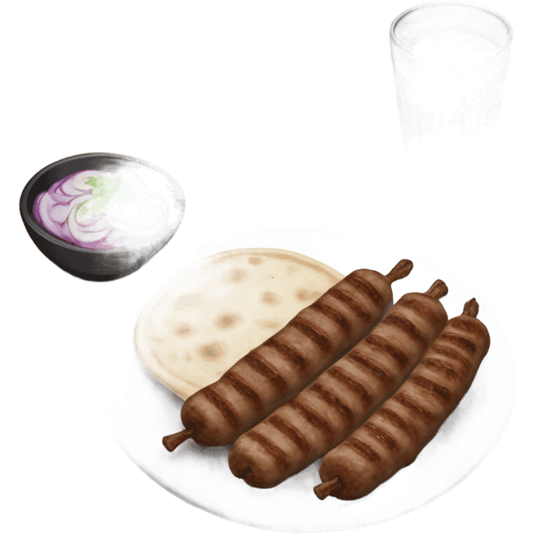 Bosnian national dish called cevapi from restaurant zeljo  emoji