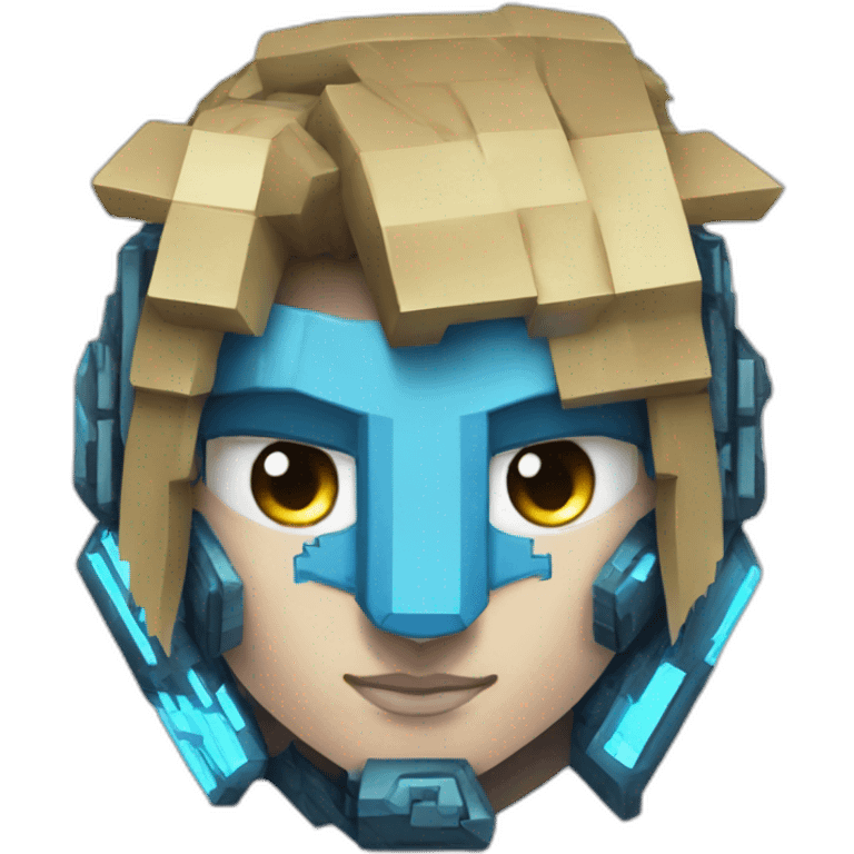 Minecraft Articuno Cyberpunk Head emoji