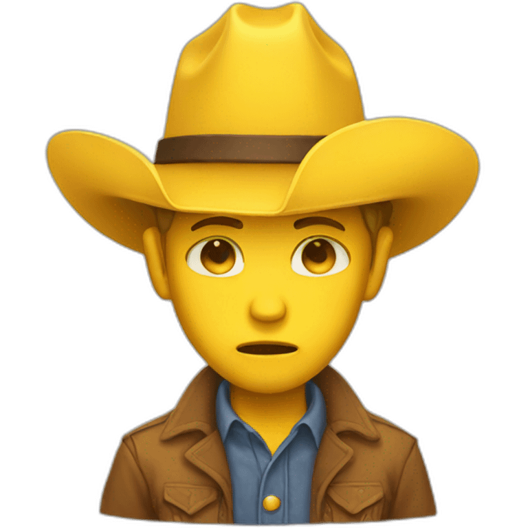 crying yellow cowboy emoji