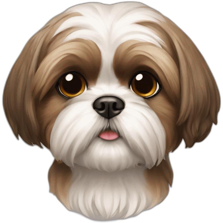 perro shih tzu; disfrazado emoji