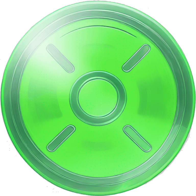 neon green Cd disk emoji