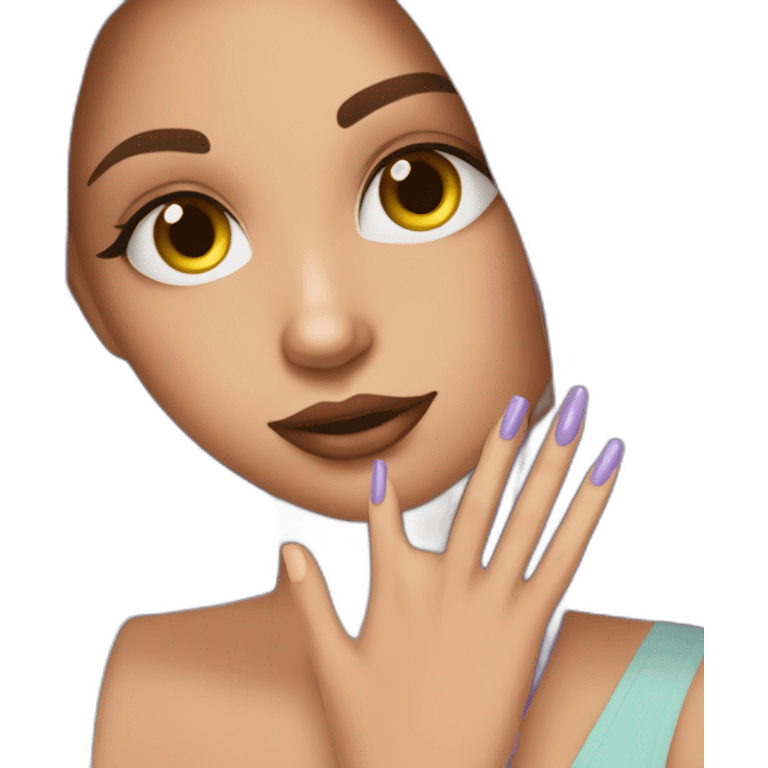 girl-with-manicure-nail-and-long-toung emoji