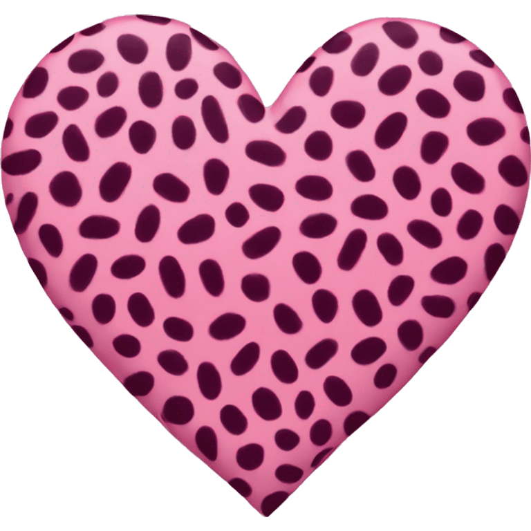 pink cheetah print heart emoji