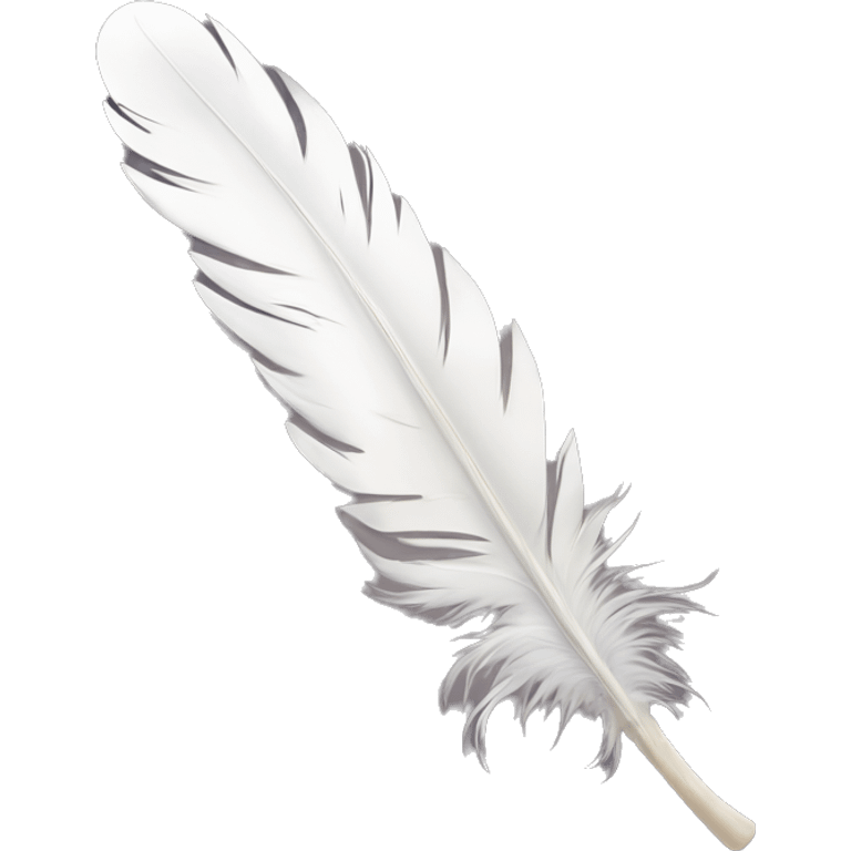 pearlescent white raven feather emoji