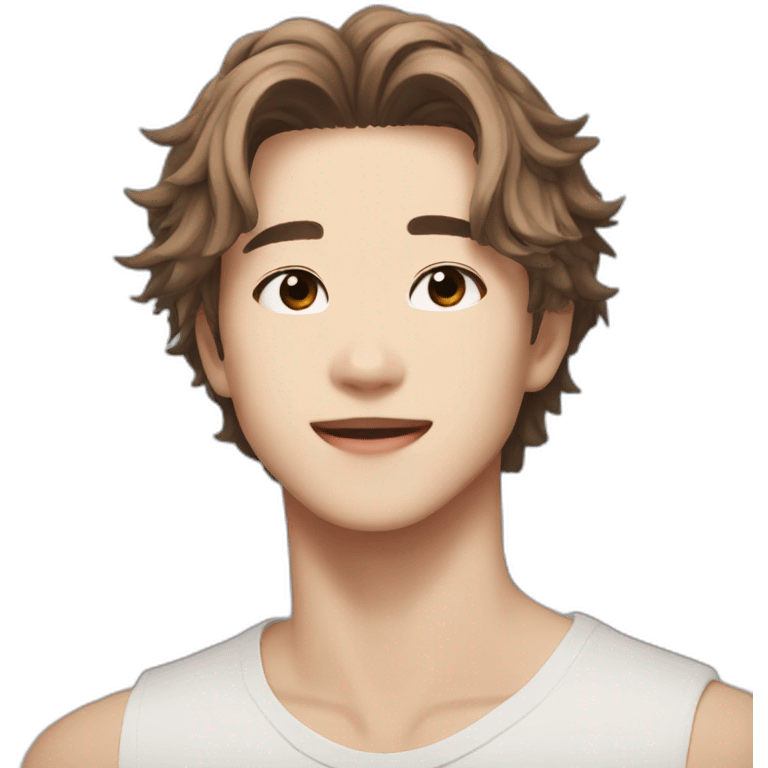 Stray Kids Han brown hair emoji