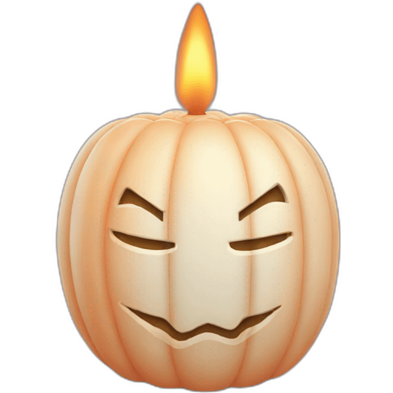 Pumpkin candle emoji