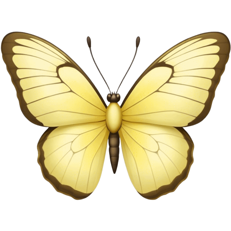 Pastel yellow butterfly emoji