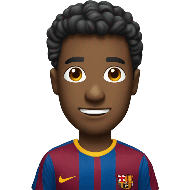 a person in a barcalona shirt emoji