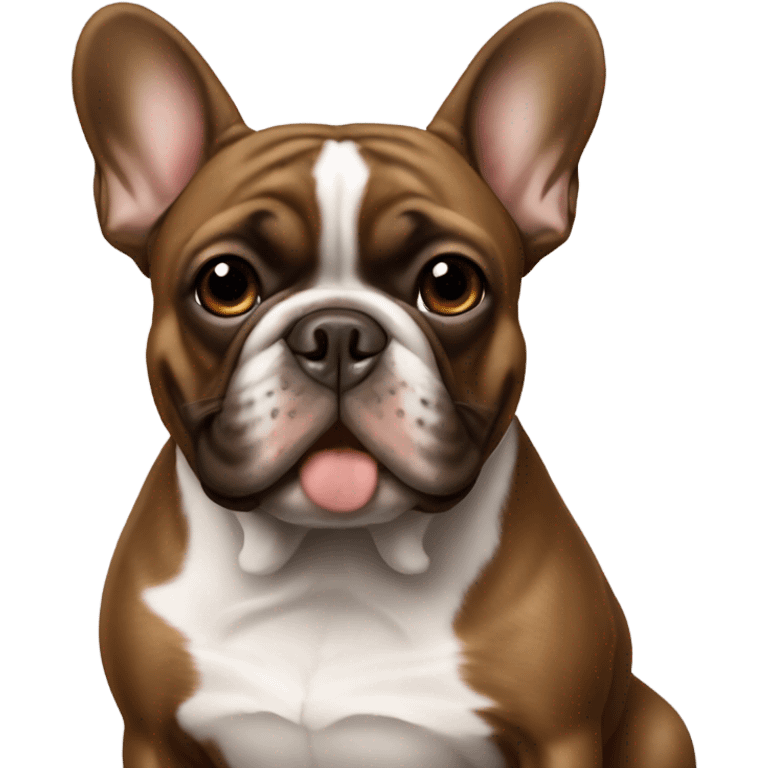 Brown french bulldog as pressident  emoji