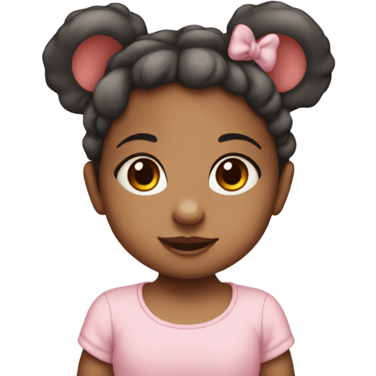 Baby girl infant with mouse ears  emoji