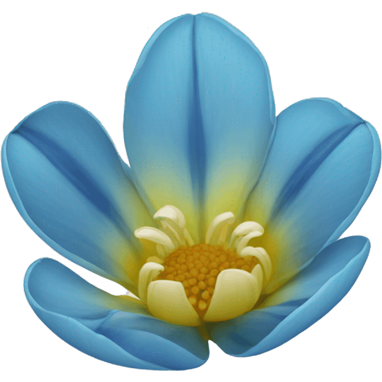 Flor azul emoji