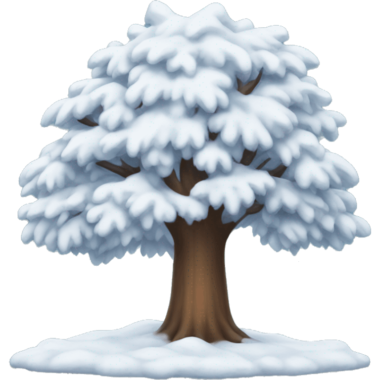 Snowy tree emoji