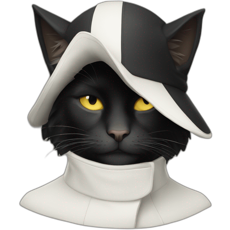 Chat noir et blanc emoji