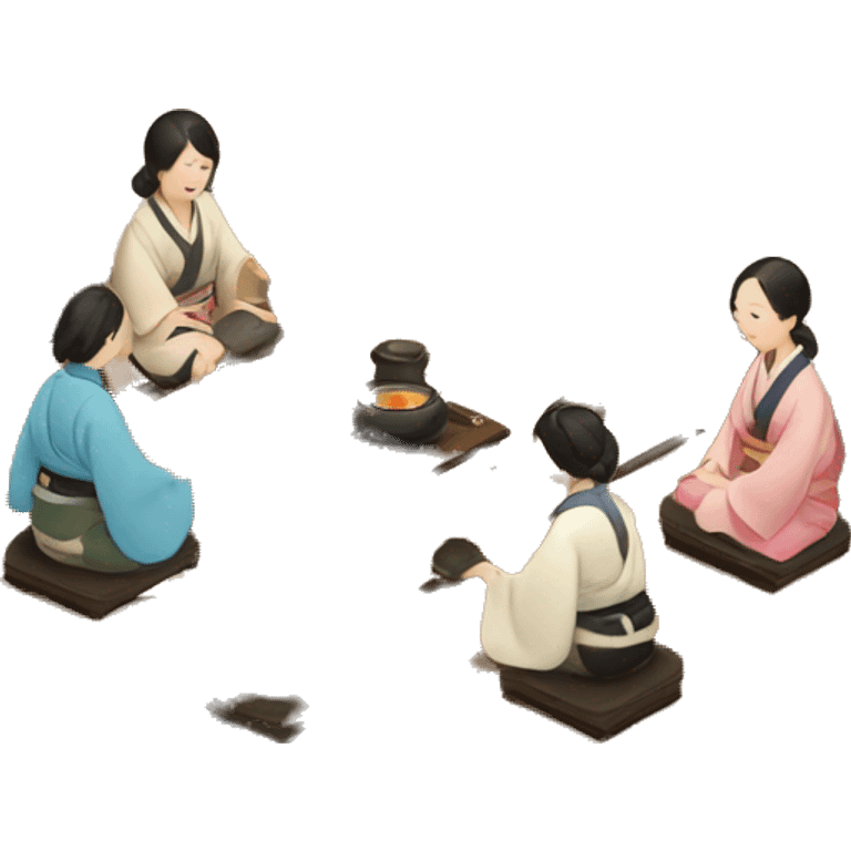 Tea ceremony in Japanese house  emoji