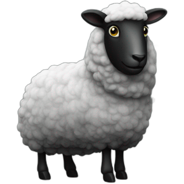 Black sheep in the city emoji