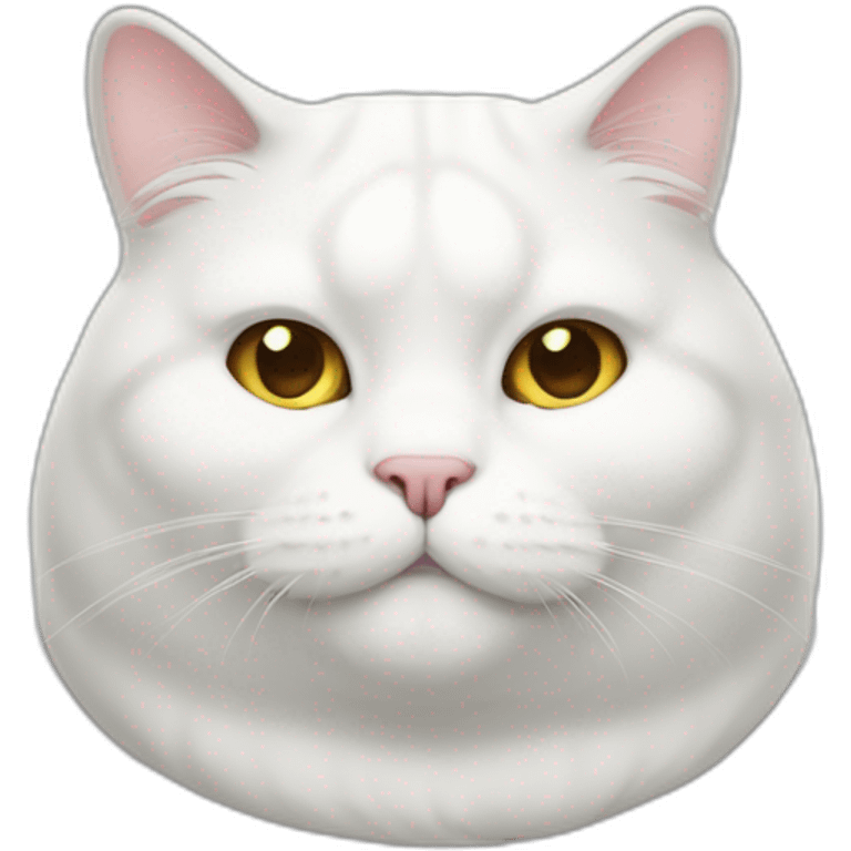 White fat cat emoji