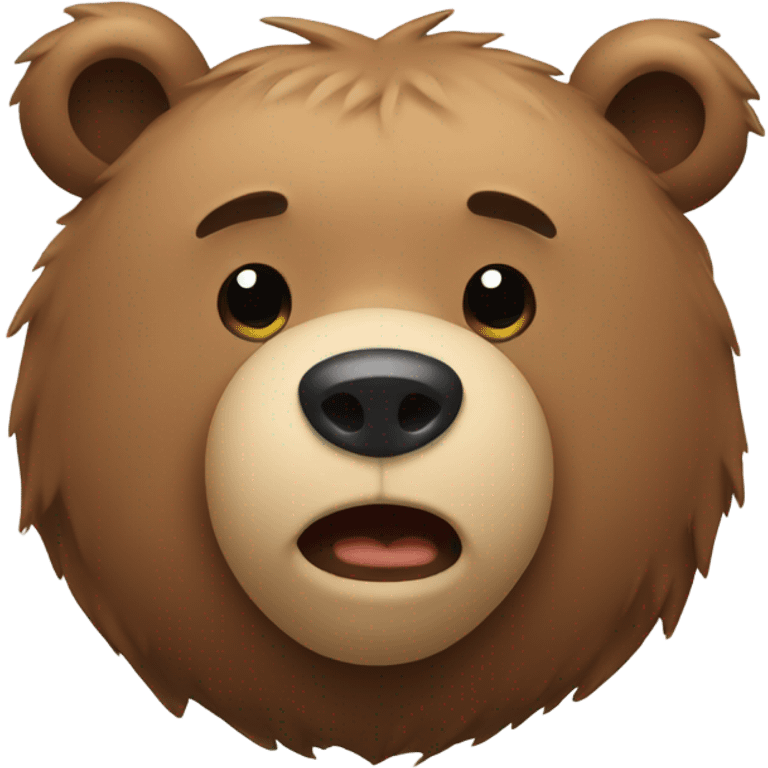 Tired bear emoji