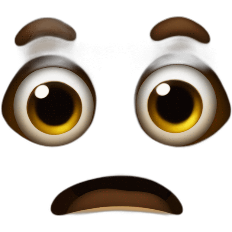 Scared poo emoji