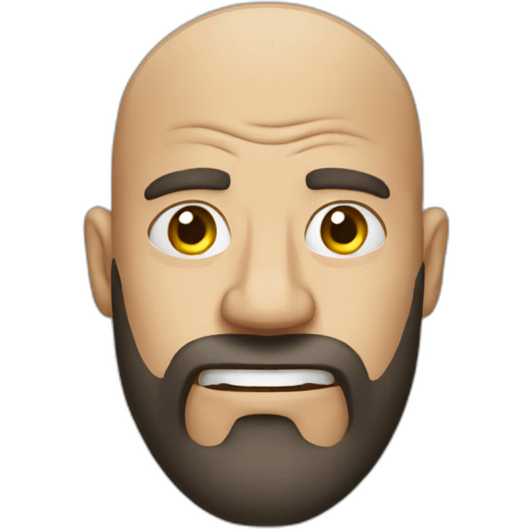 bald man with beard angry emoji