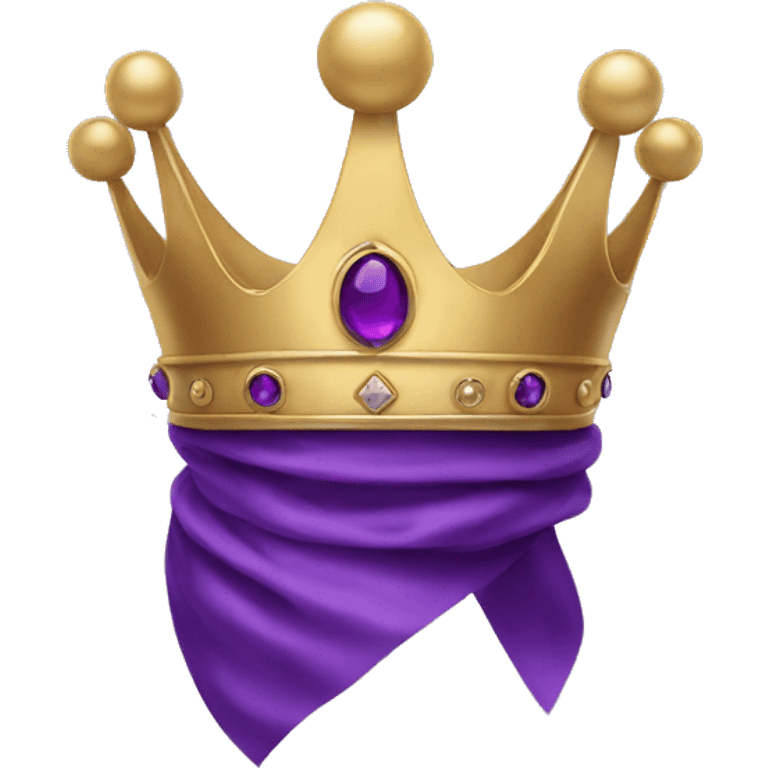 crown with purple silk emoji