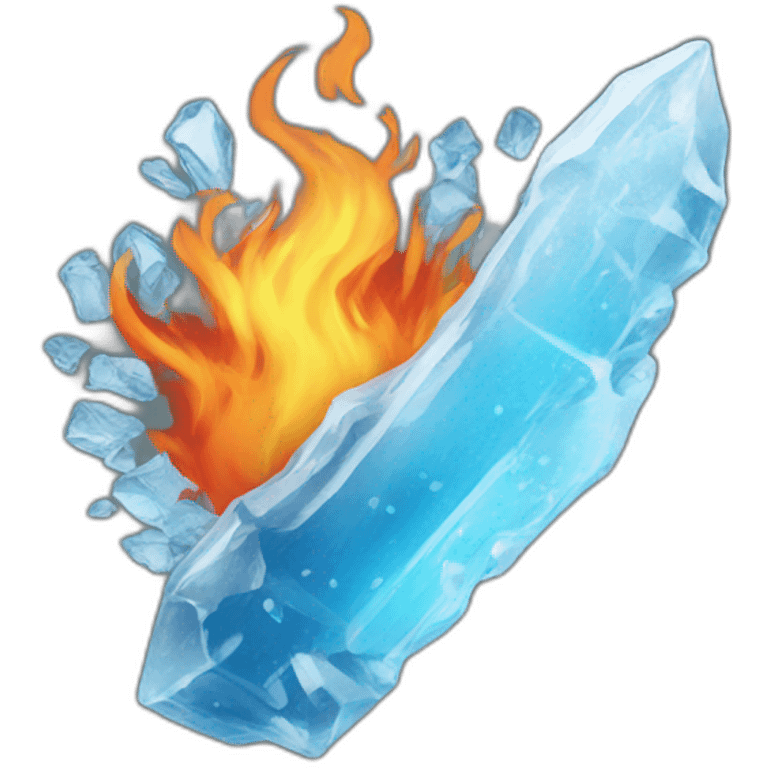 Ice and fire combined  emoji