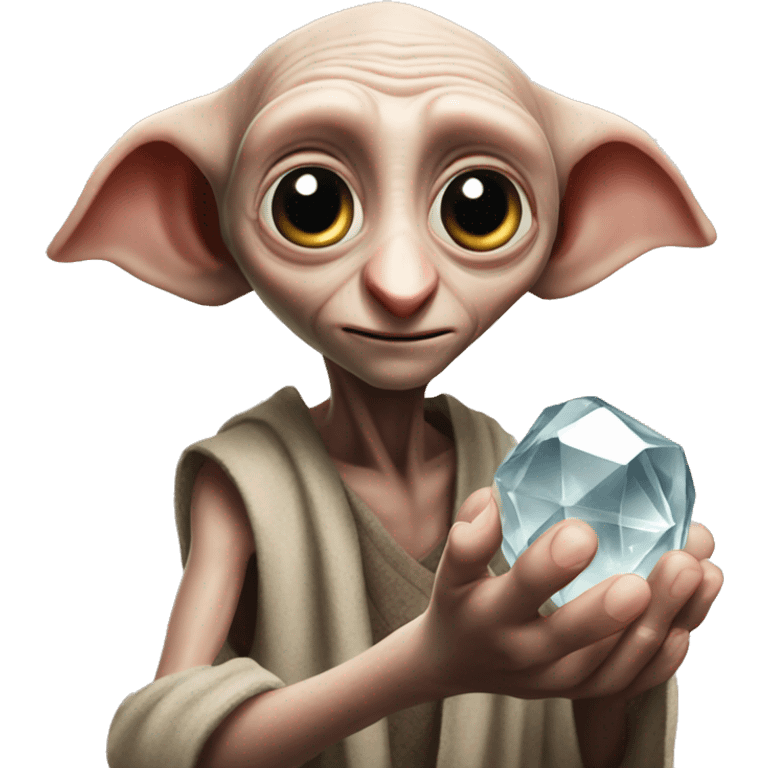 Dobby holds a gem in his hands emoji