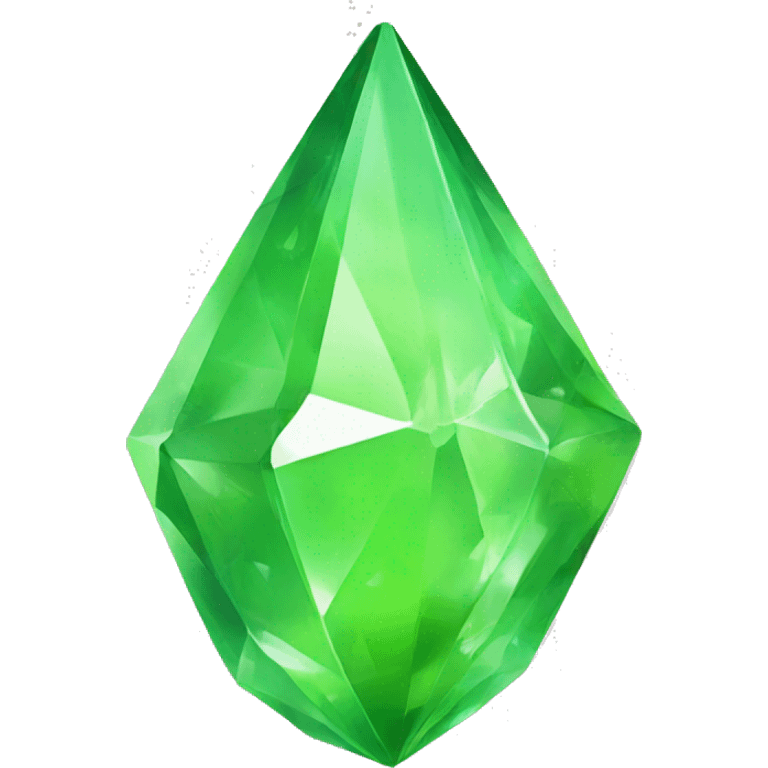 Bright Lime green transparent crystal emoji