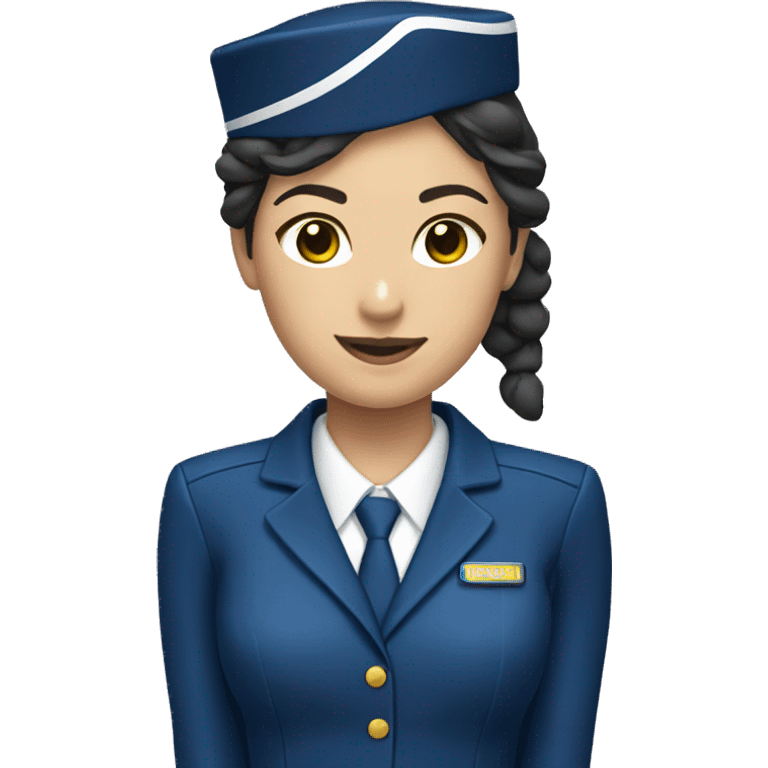 Flight attendant uniform dark blue  emoji