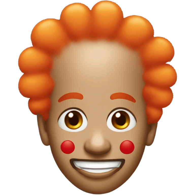 orange afro and clown nose emoji