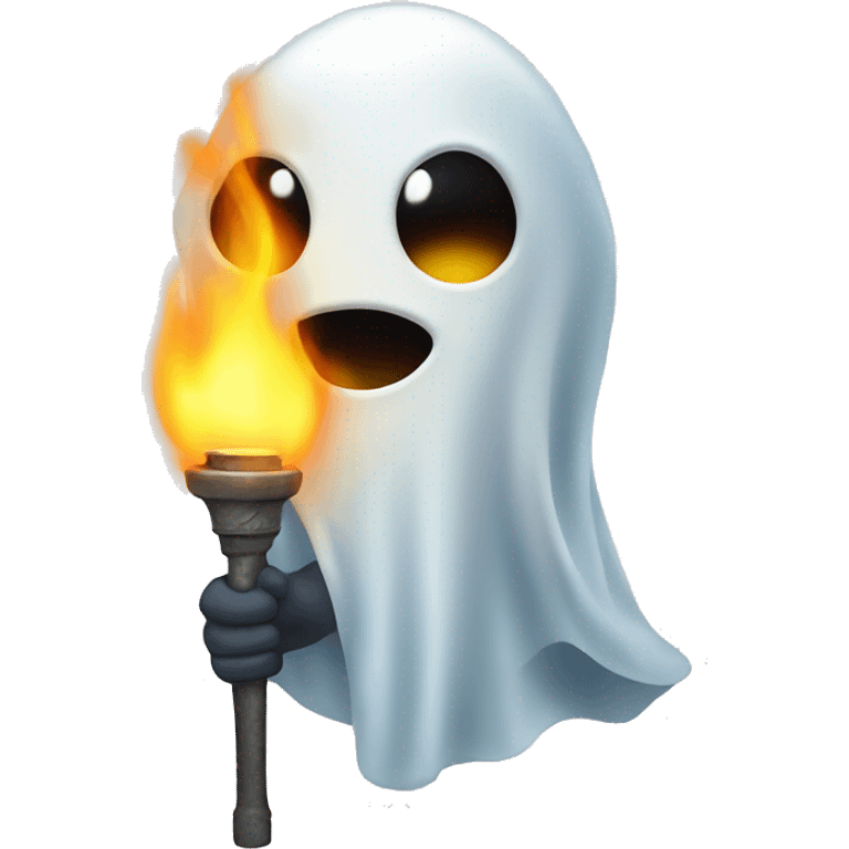 ghost with a torch emoji